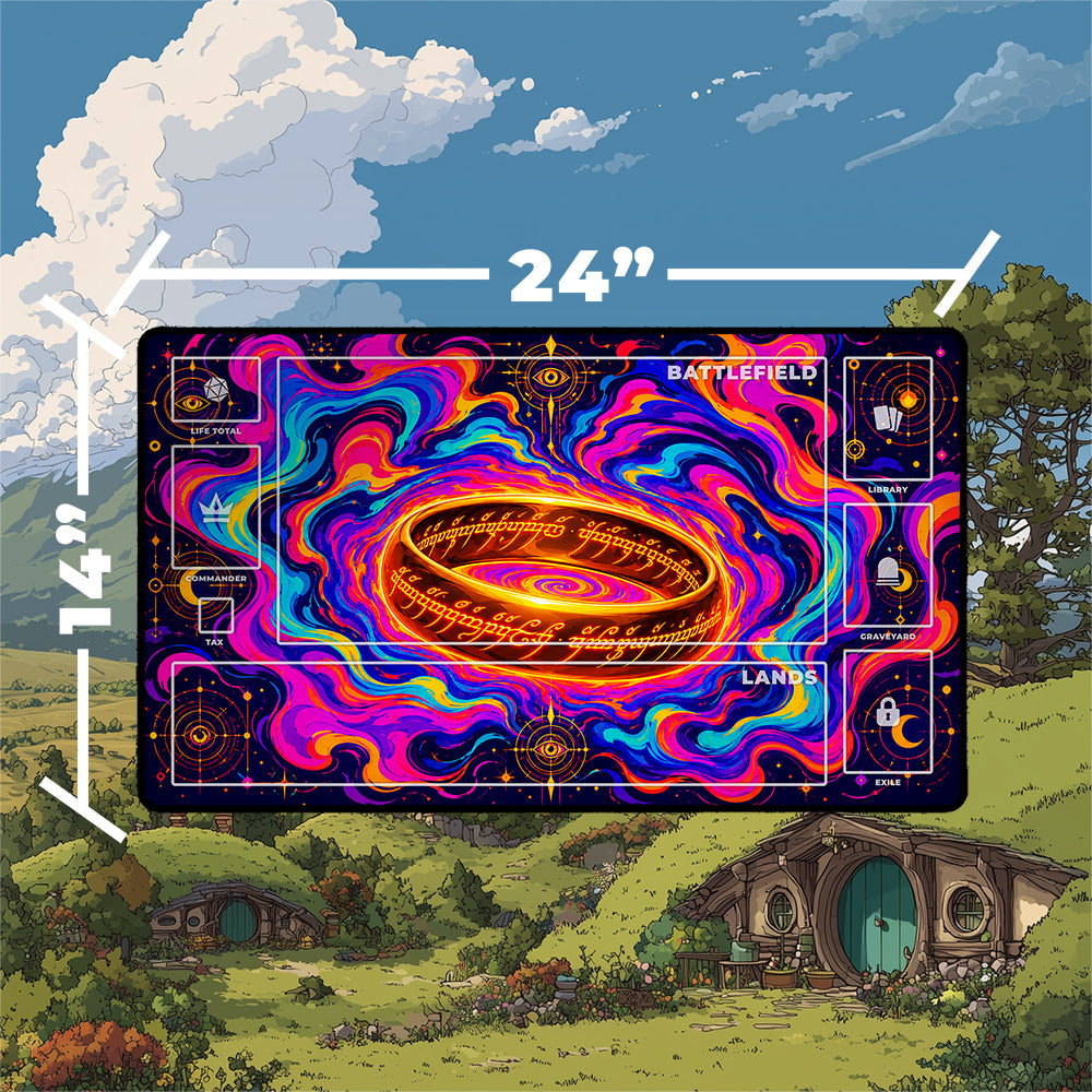 Psychedelic Portal Ring Playmat | Trippy Mystic TCG Mat