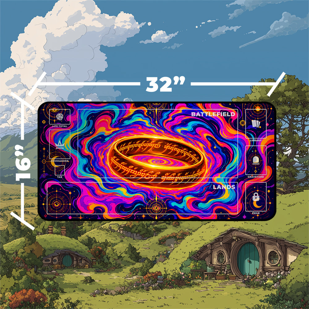 Psychedelic Portal Ring Playmat | Trippy Mystic TCG Mat