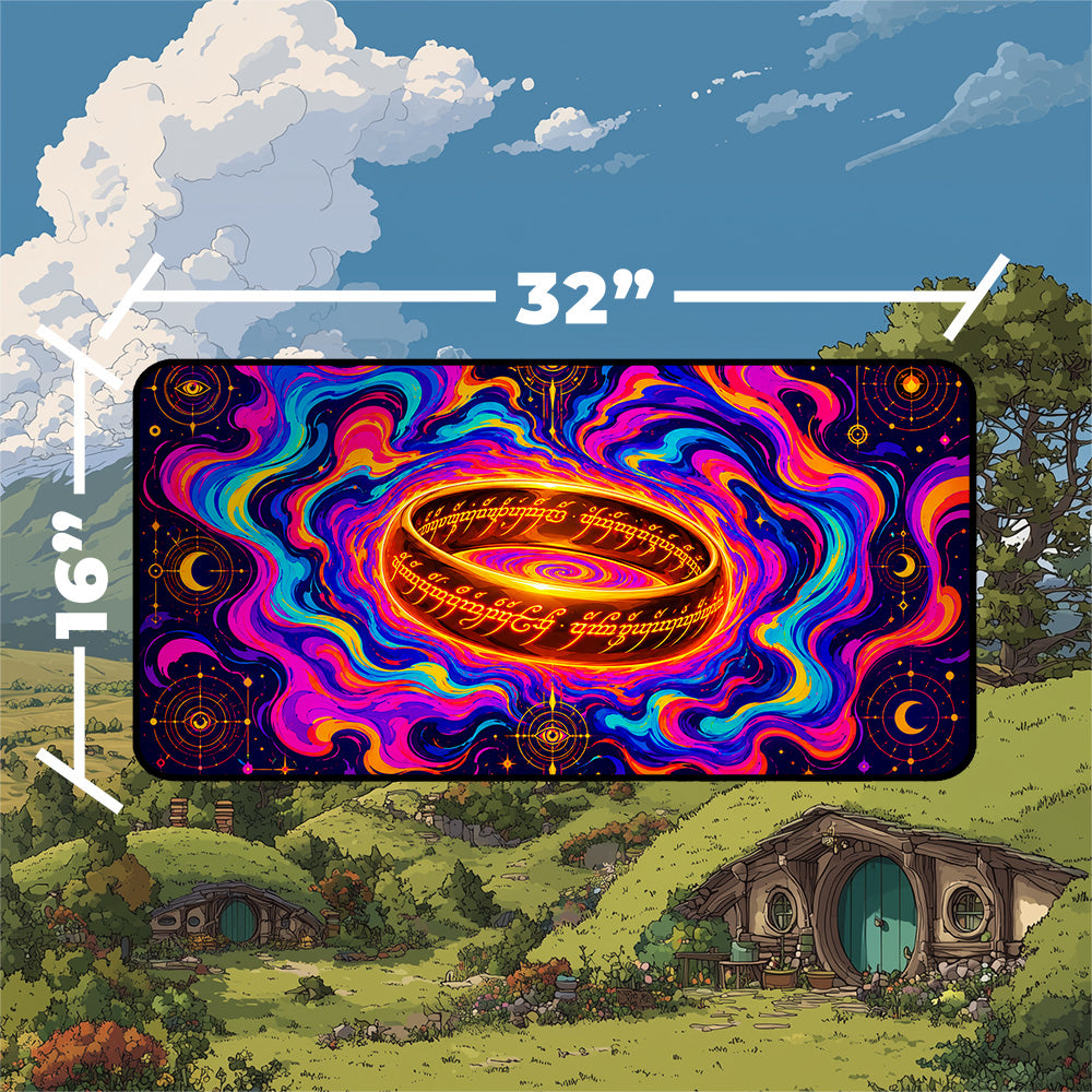 Psychedelic Portal Ring Playmat | Trippy Mystic TCG Mat