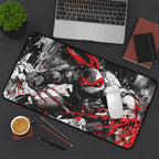Raphael TMNT playmat featuring black noir ninja turtle art and high contrast linework