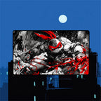 Raphael TMNT playmat with dramatic shadow work and graphic novel aesthetic