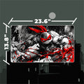 Red Mask Turtle Warrior Playmat (Borderless) | Black Noir Ink Mat