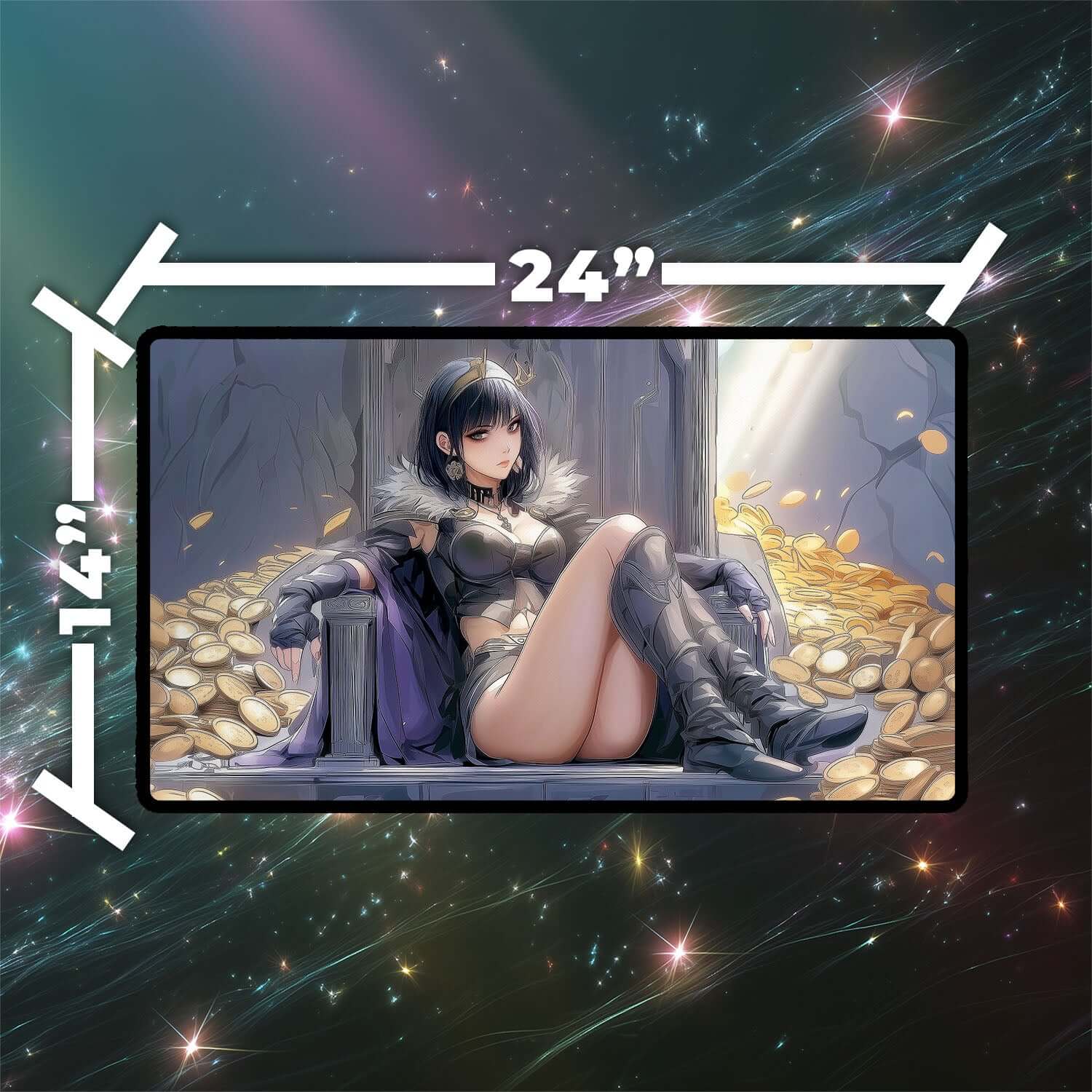 Rev, Tithe Extractor Playmat | Magic the Gathering Playmat | Rogue Commander Playmat with Zones Option | 24x14 | 22x12 | 32x16 Sizes