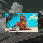 Beach Pin-Up Heroine Playmat (Borderless) | Playful Anime Mat