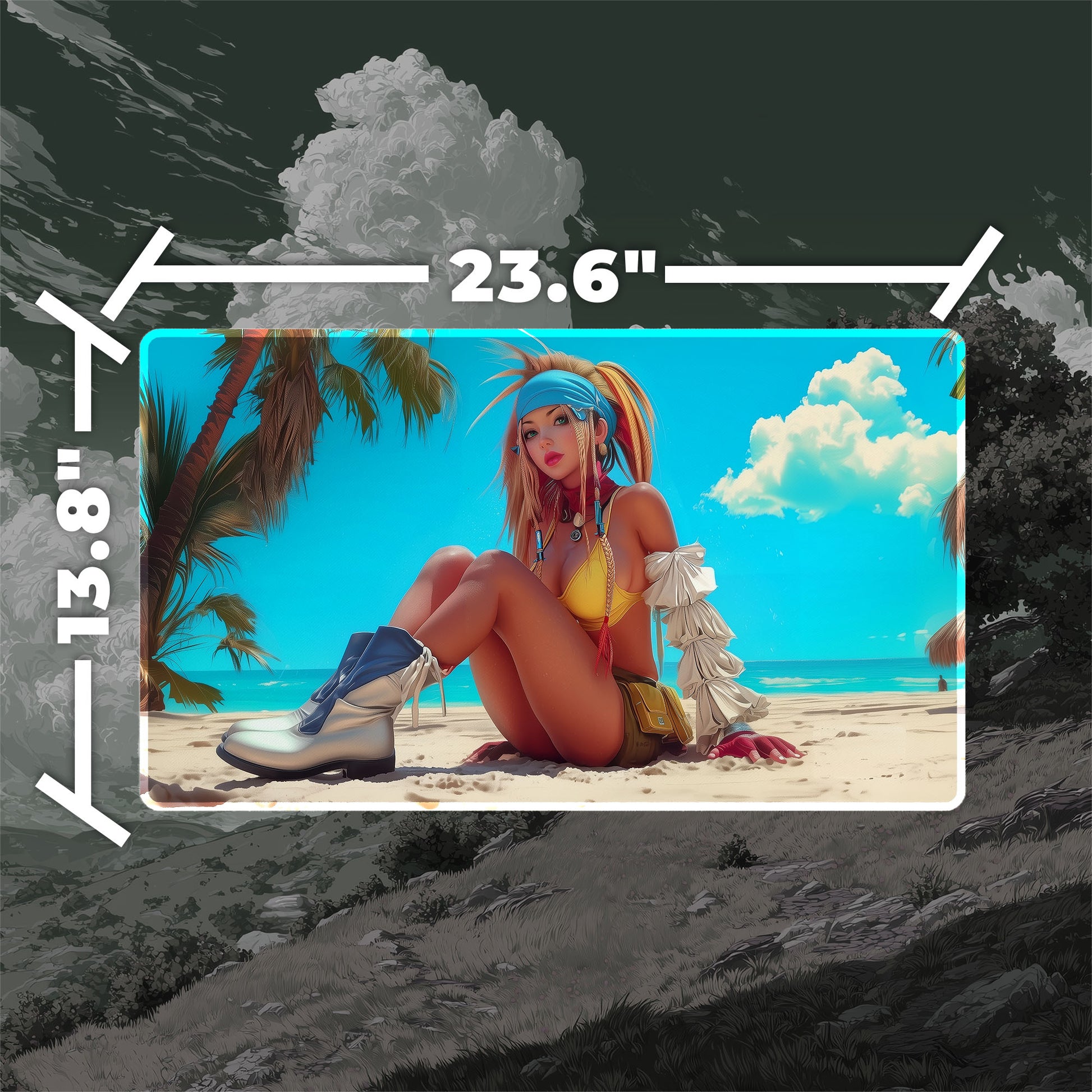 Rikku Beach Vibes Playmat (Borderless) | Final Fantasy Playmat