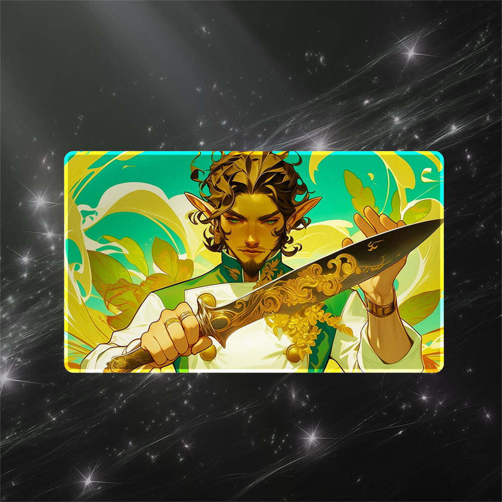 Rocco Cabaretti Caterer Playmat (Borderless) | Magic the Gathering Playmat Custom Rectangle Mousepad 23.6" x 13.8"（with Stitched Edges）(Made in USA)