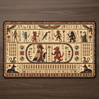 Egyptian Temple Mural Playmat | Warrior & Falcon Monk Design