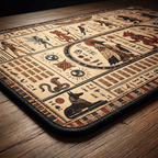 Egyptian Temple Mural Playmat | Warrior & Falcon Monk Design
