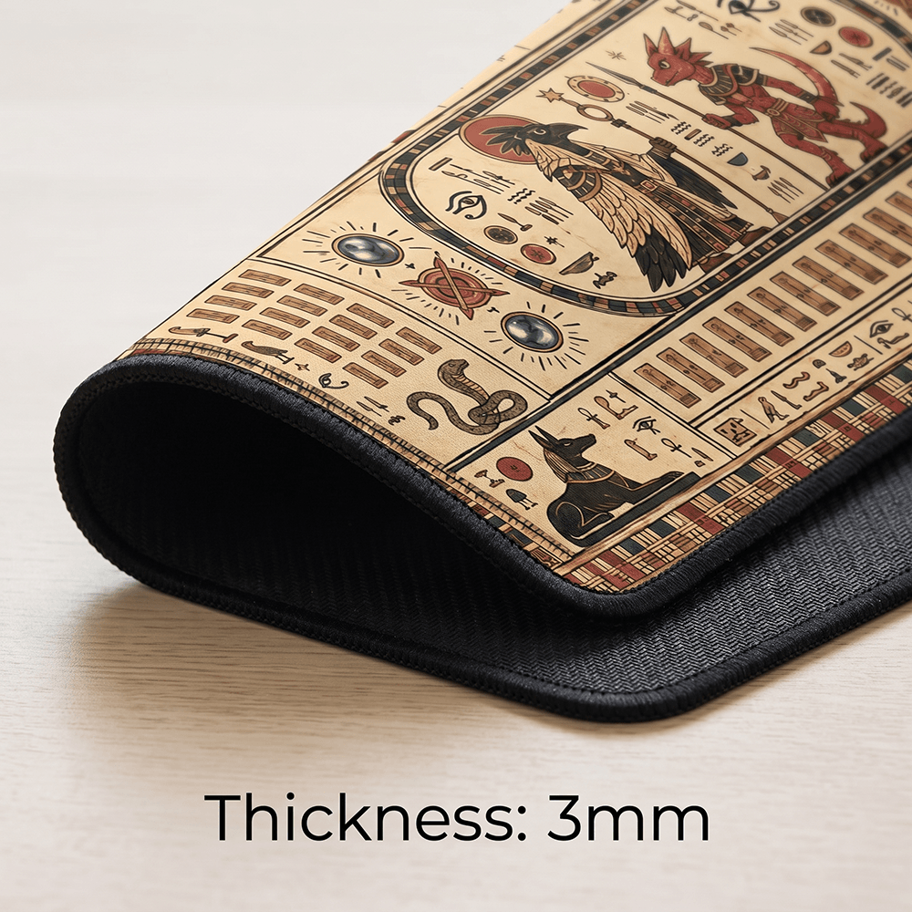 Egyptian Temple Mural Playmat | Warrior & Falcon Monk Design