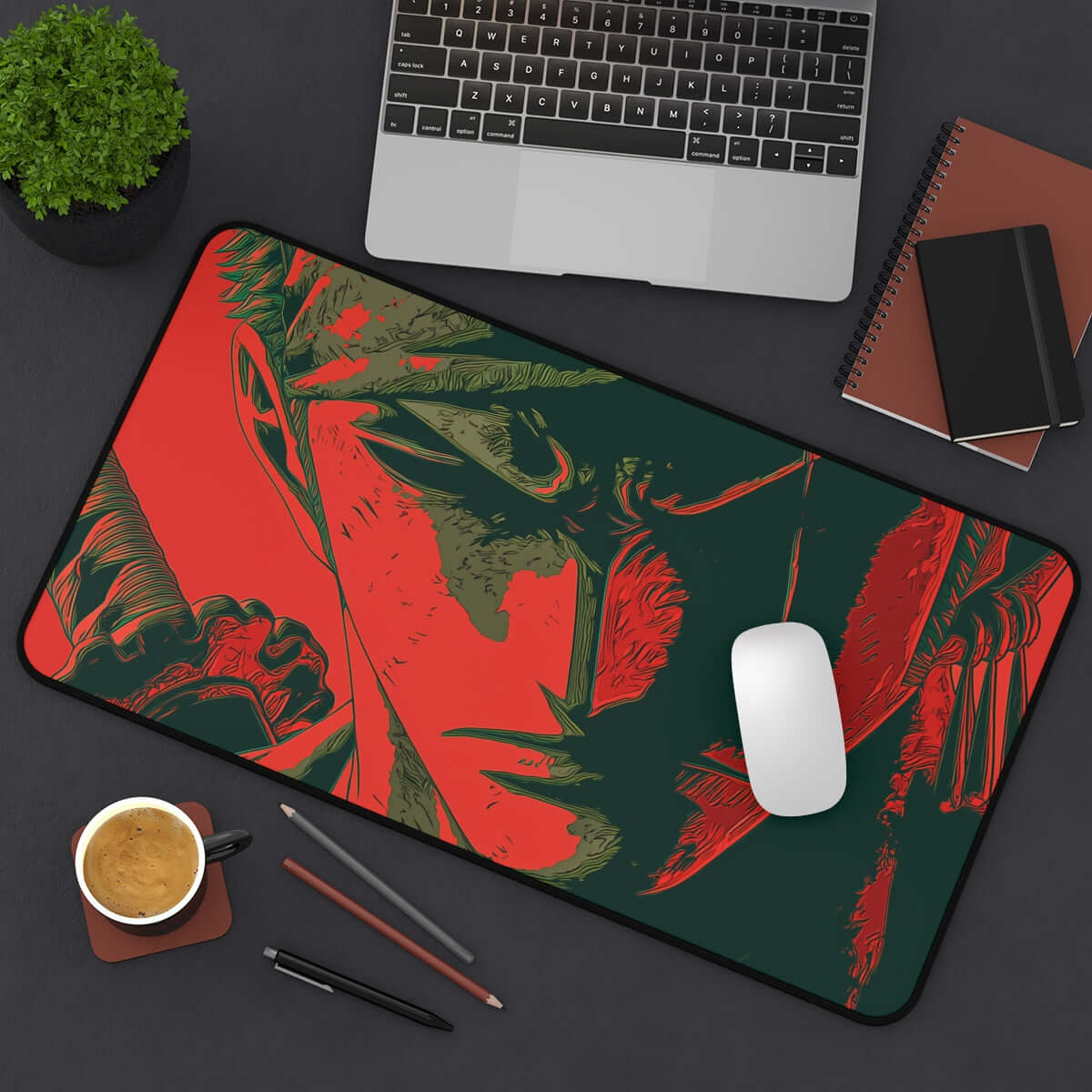 Roronoa Zoro Playmat | One Piece Playmat | Straw Hat Crew Playmat with Zones Option | 24x14 | 22x12 | 32x16 Sizes