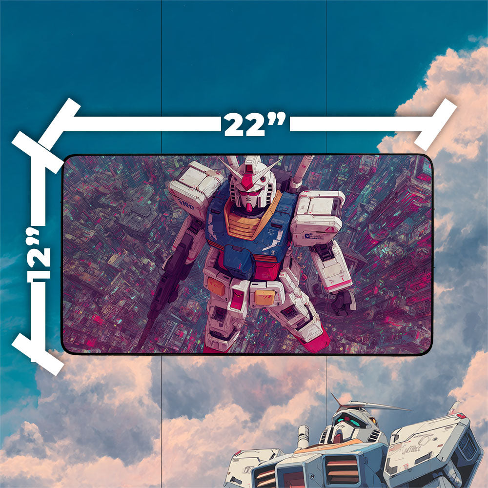 RX-78-2 Gundam Playmat | Gundam TCG Playmat | Iconic Mobile Suit with Zones Option | 24x14 | 22x12 | 32x16 Sizes