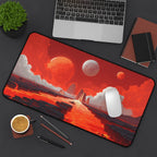 Cosmic Fire Duo Playmat | Retro Space Poster Mat