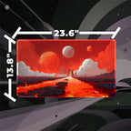 Cosmic Fire Duo Playmat (Borderless) | Retro Space Poster Mat