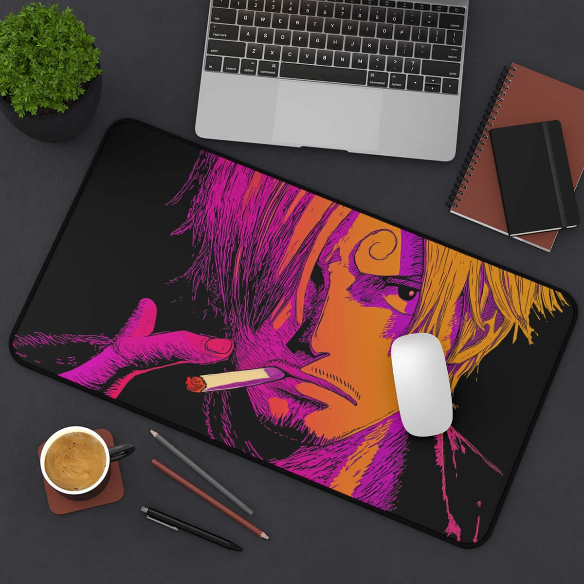 Sanji Playmat | One Piece Playmat | Straw Hat Crew Playmat with Zones Option | 24x14 | 22x12 | 32x16 Sizes