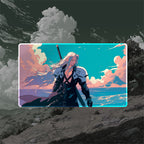 Dark Warrior Villain Playmat (Borderless) | Moody Anime Mat