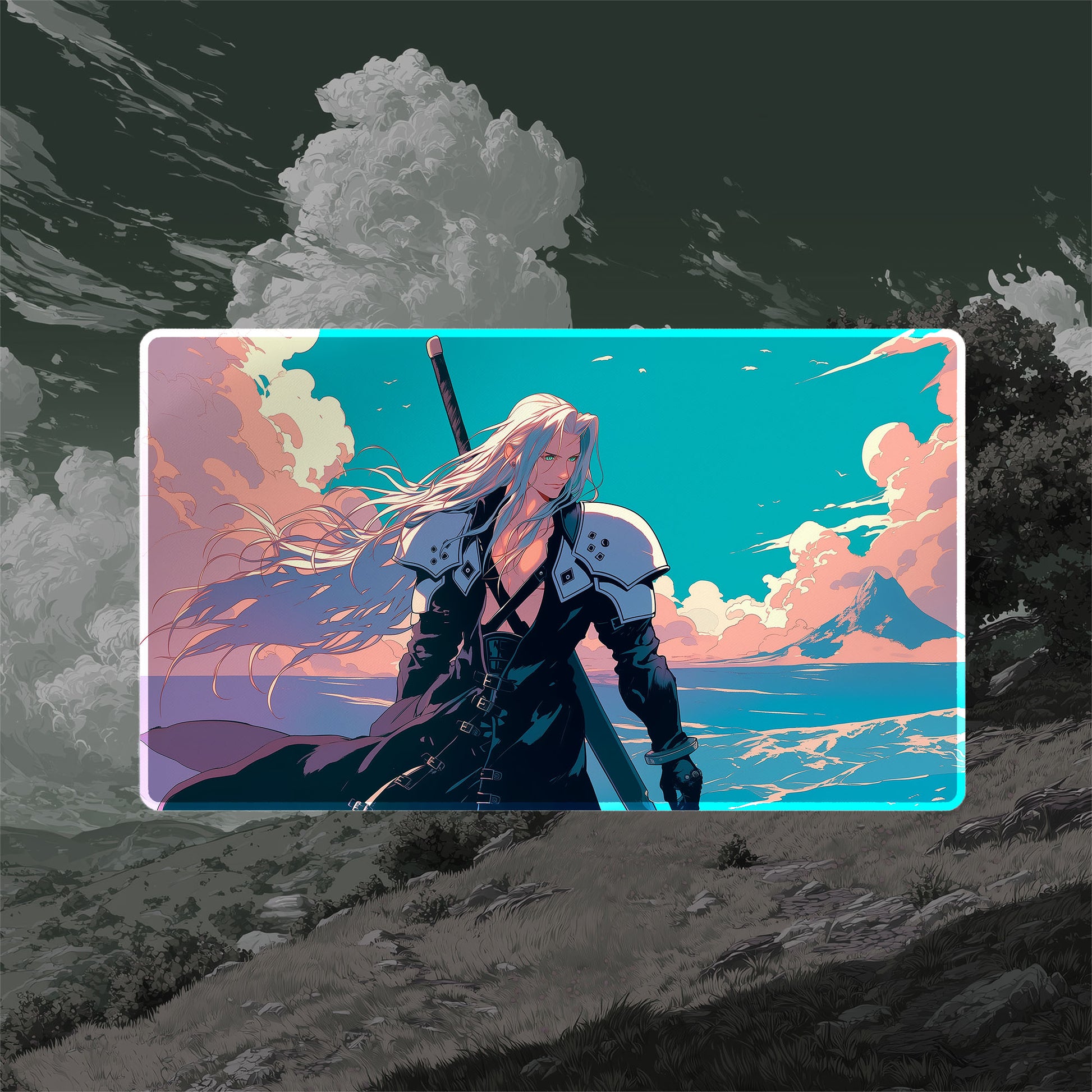 Sephiroth Fabled SOLDIER Playmat (Borderless) | Final Fantasy Playmat