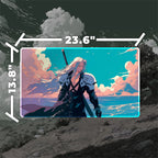 Dark Warrior Villain Playmat (Borderless) | Moody Anime Mat