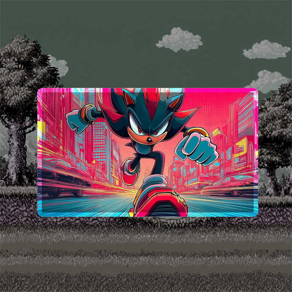 Shadow the Hedgehog Playmat (Borderless) | Magic the Gathering Playmat
