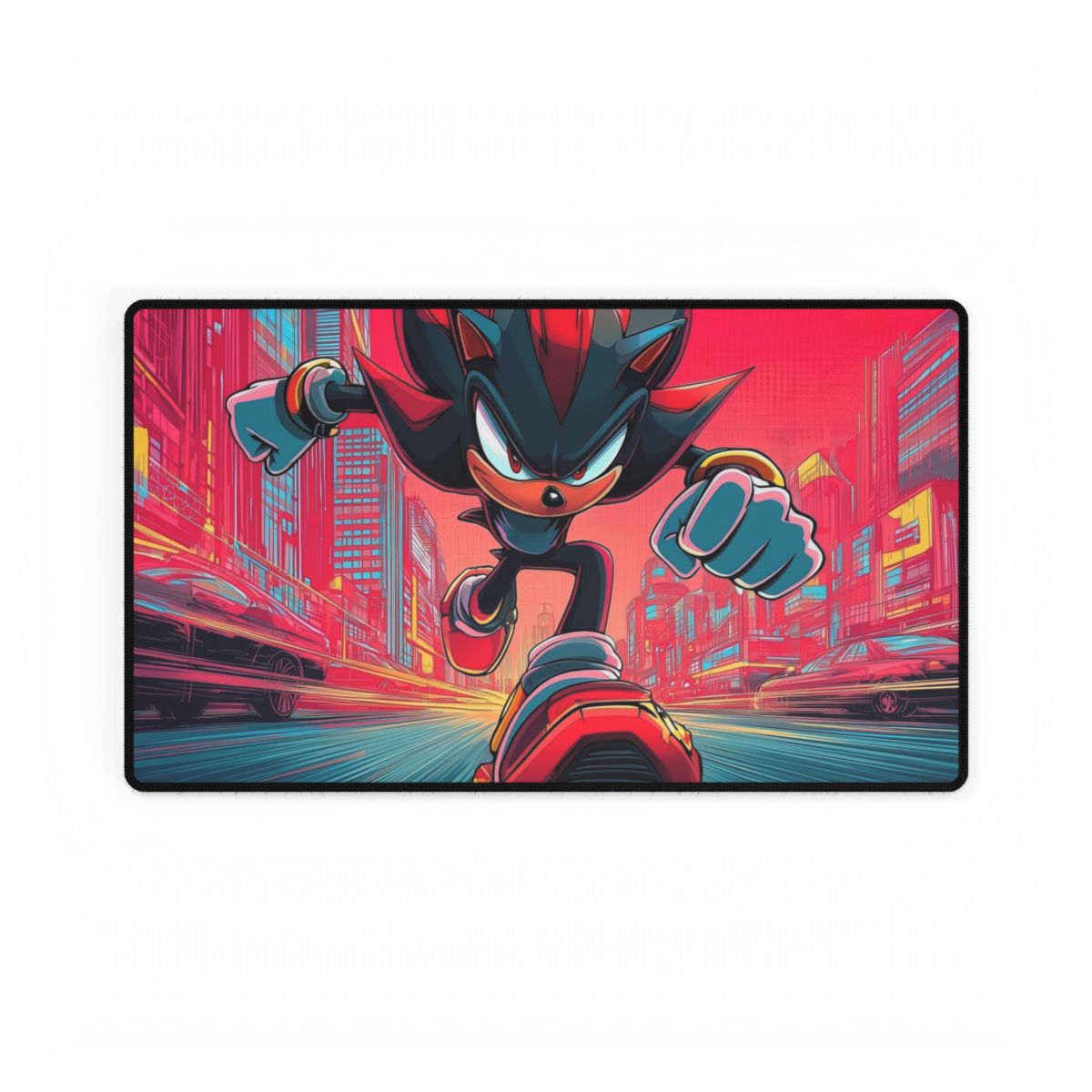 Shadow the Hedgehog Playmat | Magic the Gathering Playmat | SEGA Playmat with Zones Option | 24x14 | 32x16 Sizes