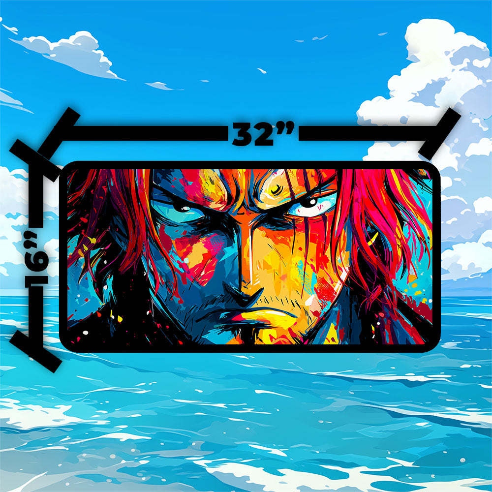 Shanks Playmat | One Piece Playmat | Red Hair Pirates Crew Playmat with Zones