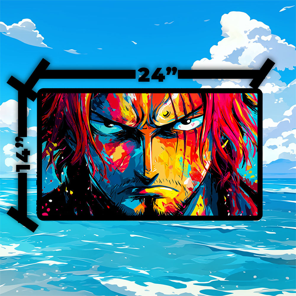 Shanks Playmat | One Piece Playmat | Red Hair Pirates Crew Playmat with Zones