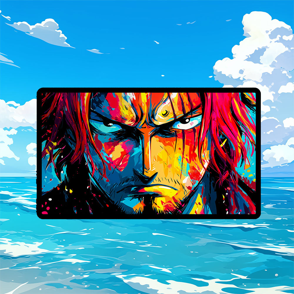Shanks Playmat | One Piece Playmat | Red Hair Pirates Crew Playmat with Zones