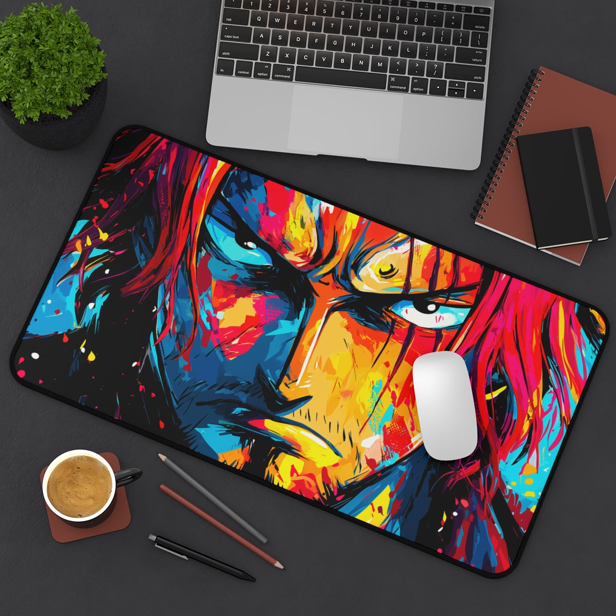 Shanks Playmat | One Piece Playmat | Red Hair Pirates Crew Playmat with Zones