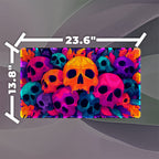 Vibrant Skull Playmat (Borderless) | Neon Blacklight Mat