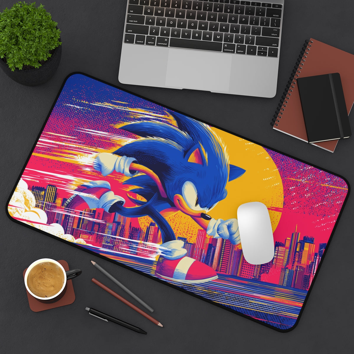 Sonic the Hedgehog Playmat | Magic the Gathering Playmat | SEGA with Zones Option | 24x14 | 22x12 | 32x16 Sizes