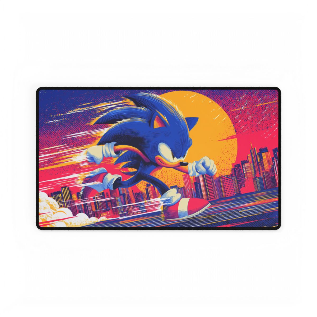 Sonic the Hedgehog Playmat | Magic the Gathering Playmat | SEGA with Zones Option | 24x14 | 22x12 | 32x16 Sizes
