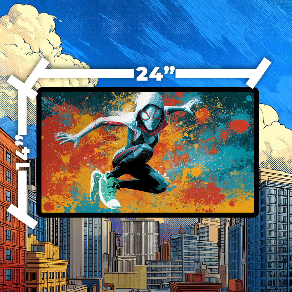Spider-Gwen V2 Playmat | Magic the Gathering Playmat | 24x14 & 32x16