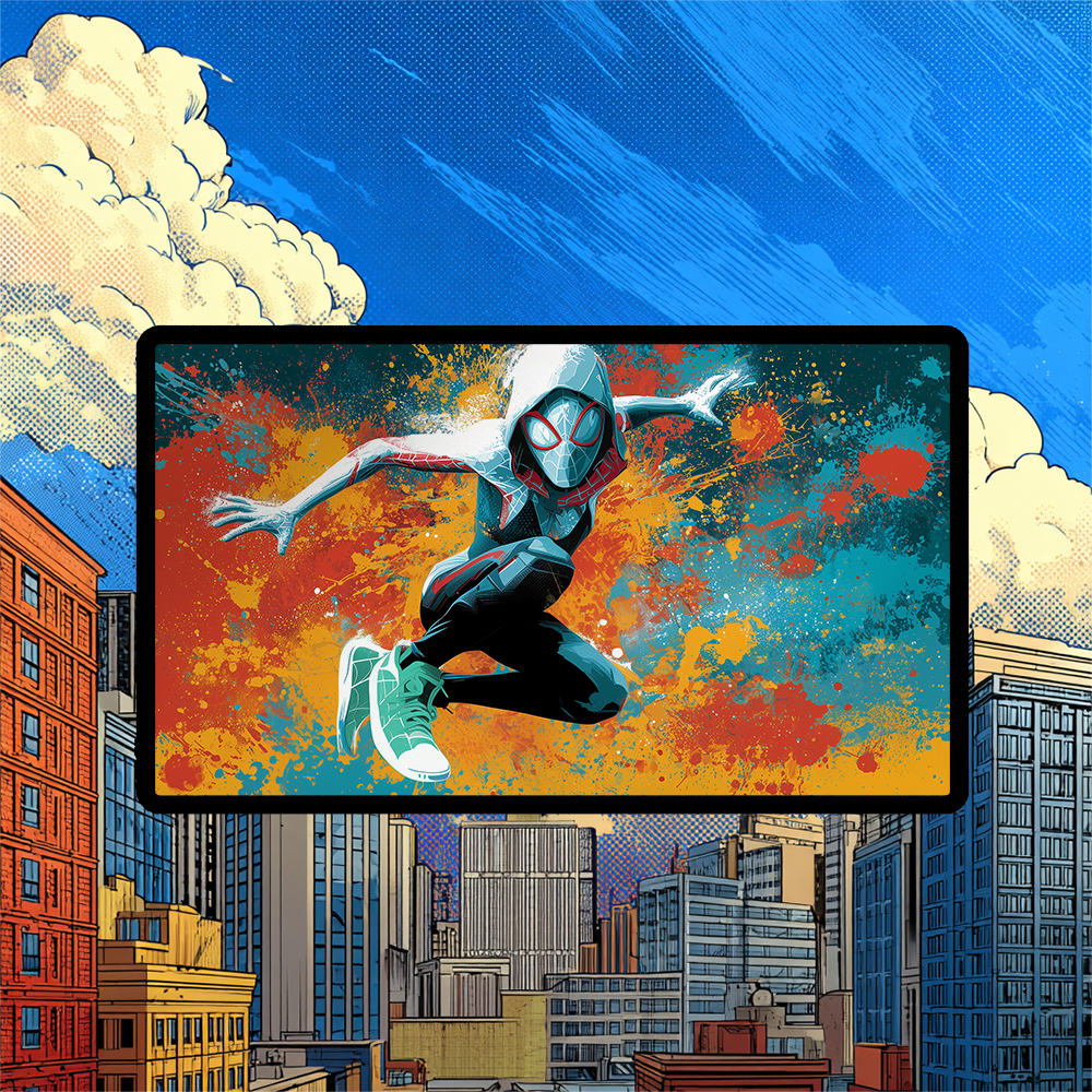 Spider-Gwen V2 Playmat | Magic the Gathering Playmat | 24x14 & 32x16