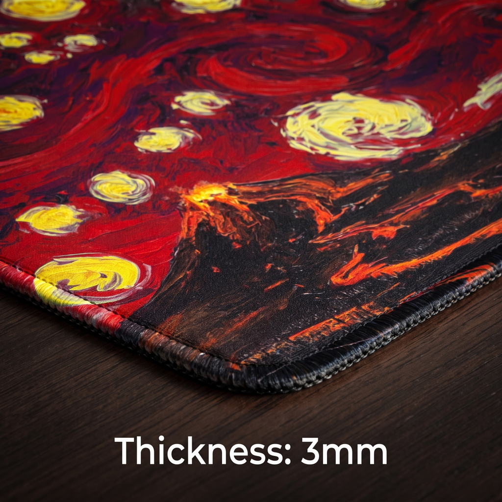 Starry Night Fortress Landscape Playmat - Borderless Stitched Edge (US Only)