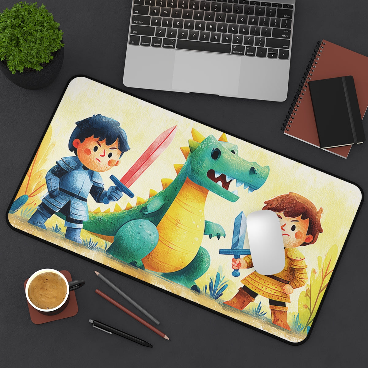 Storybook Dragon Playmat | Premium TCG Playmat No Zones Option | 24x14 | 32x16