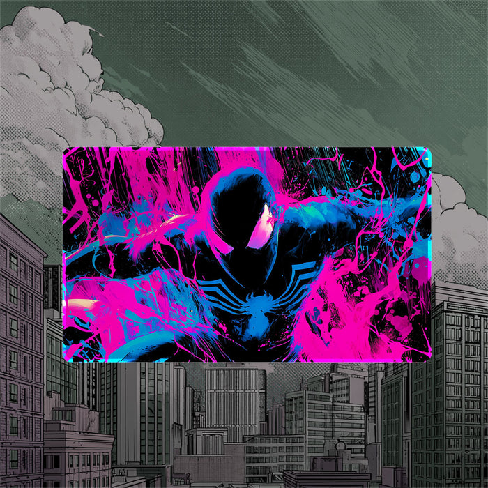 Symbiote Hero Playmat (Borderless) | Black White Comic Mat