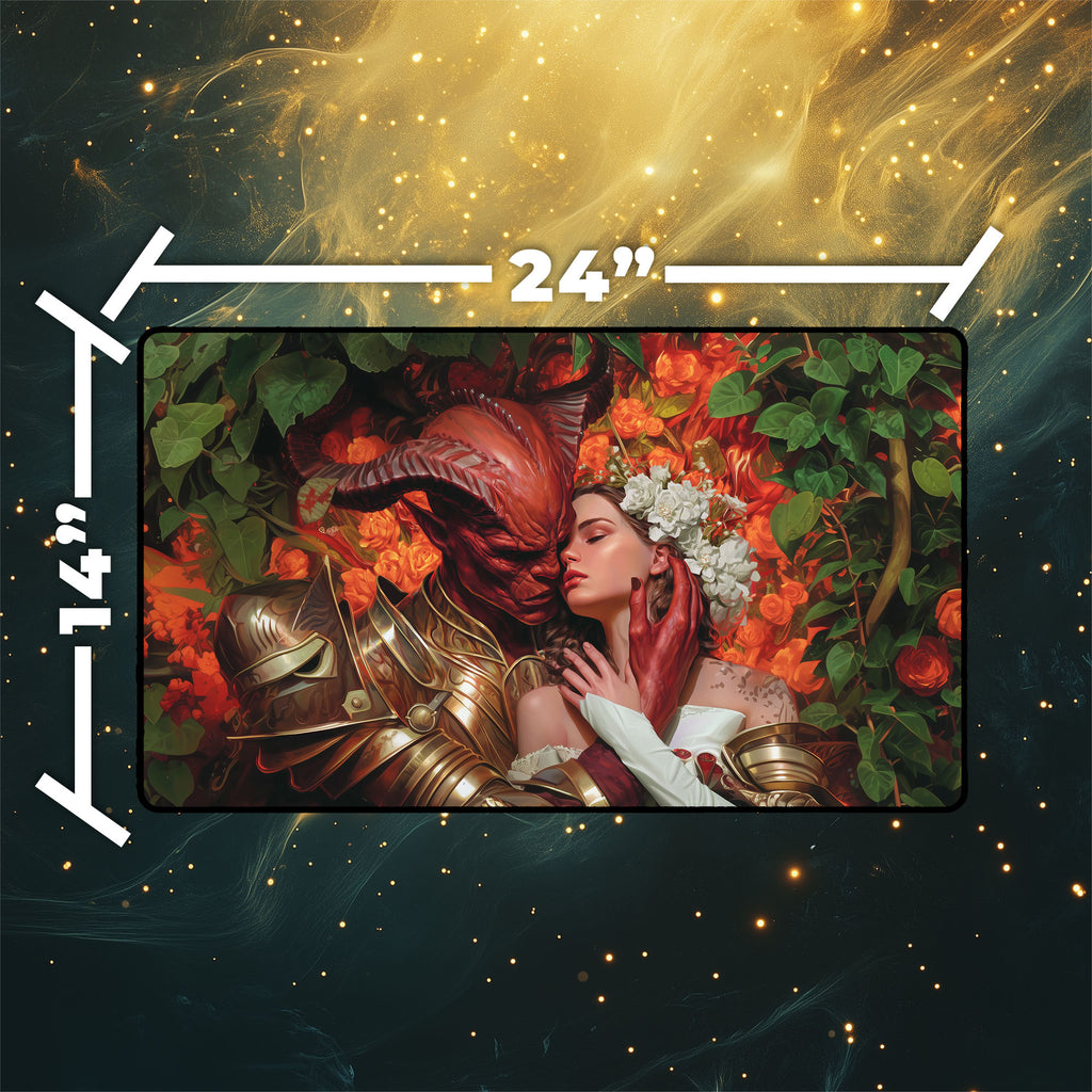 Tainted Pact Playmat | Magic the Gathering Playmat | Demon Fantasy TCG Mat With Zones Option | 24x14 | 32x16 Sizes