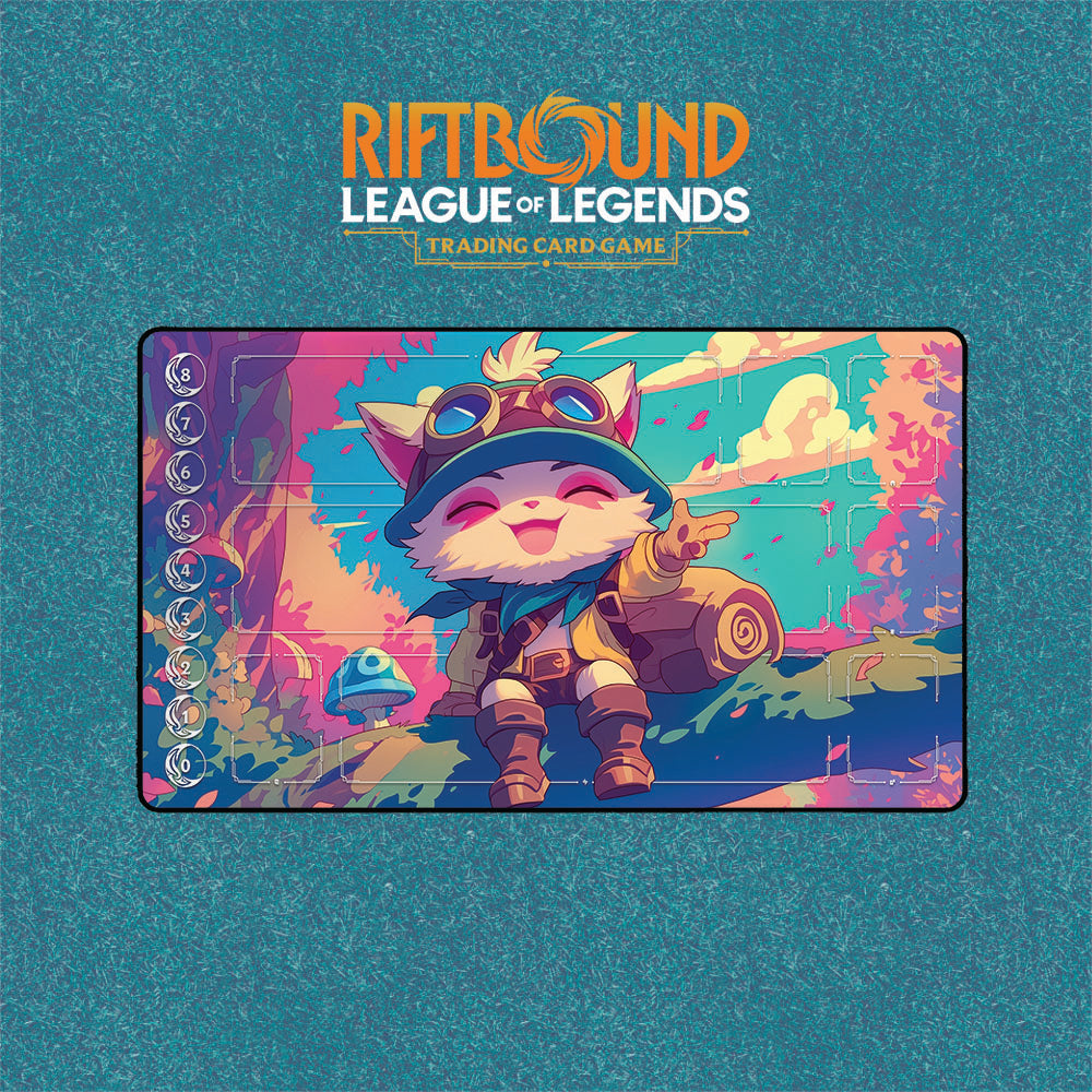 Teemo Playmat | Riftbound League of Legends Playmat With Zones | 24x14 Size
