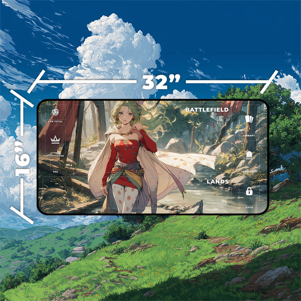 Terra Playmat | Final Fantasy Playmat With MTG Zones Option | 24x14 | 32x16 Sizes