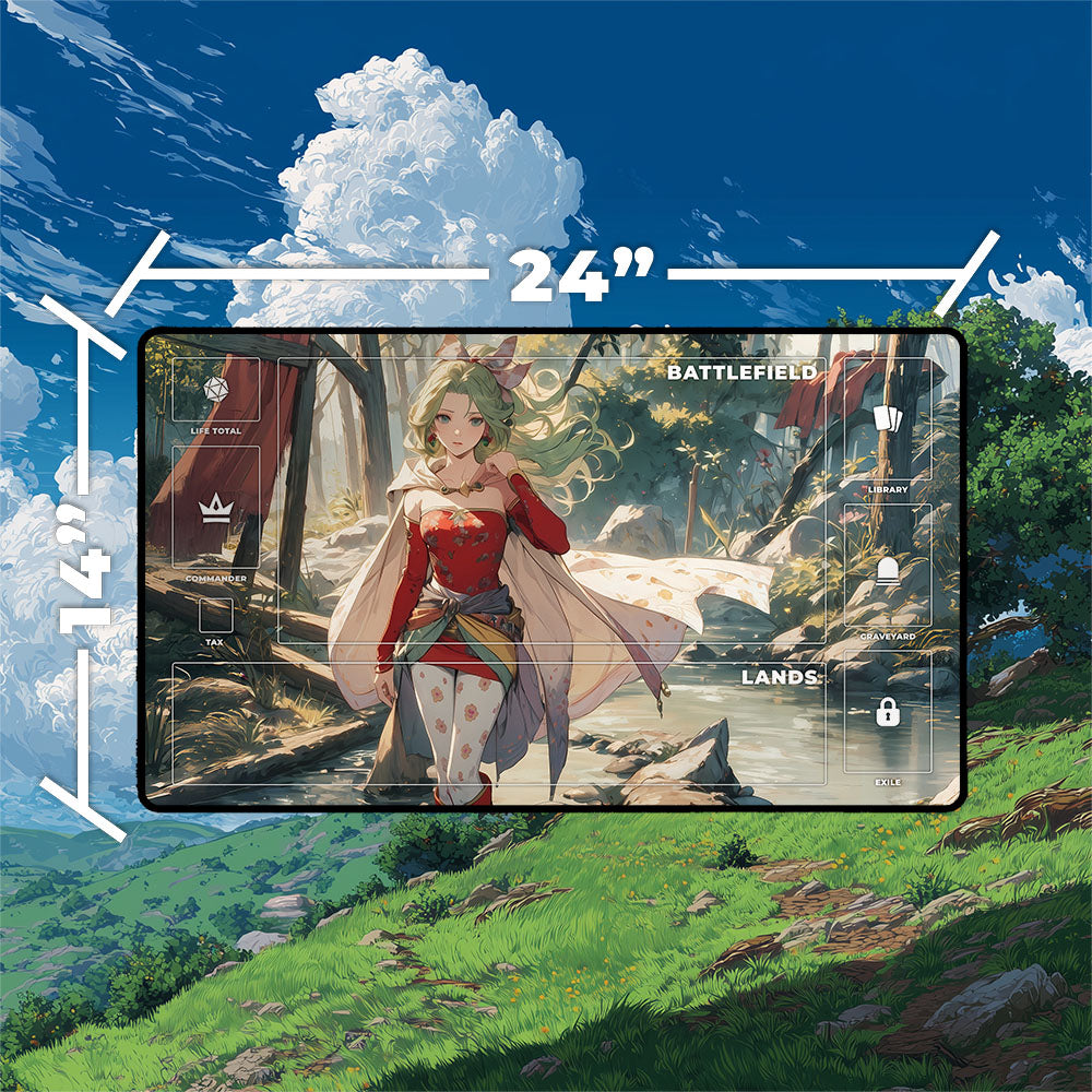 Terra Playmat | Final Fantasy Playmat With MTG Zones Option | 24x14 | 32x16 Sizes