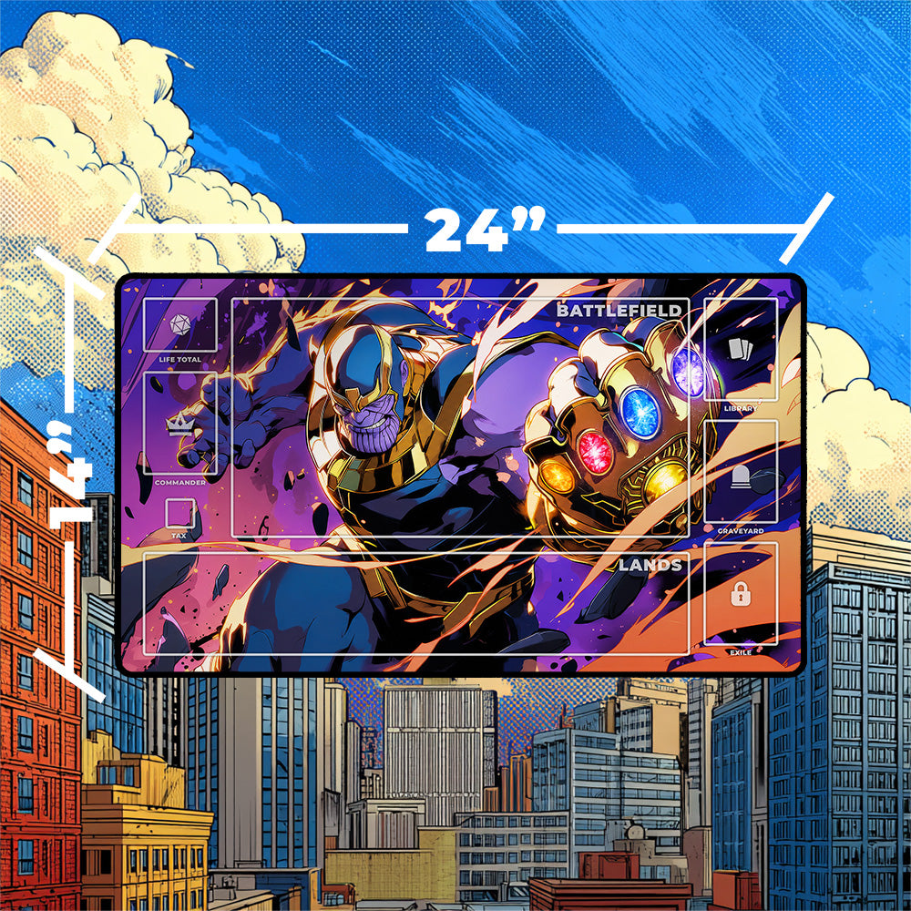 Supervillain Playmat | Cosmic Gauntlet Comic Art