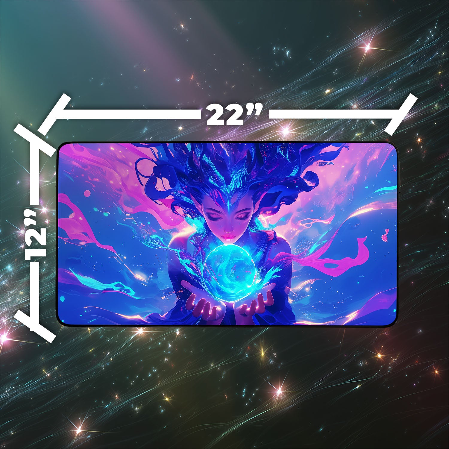 Thassa’s Oracle Playmat | Magic the Gathering Playmat | Mermaid Playmat with Zones Option | 24x14 | 22x12 | 32x16 Sizes