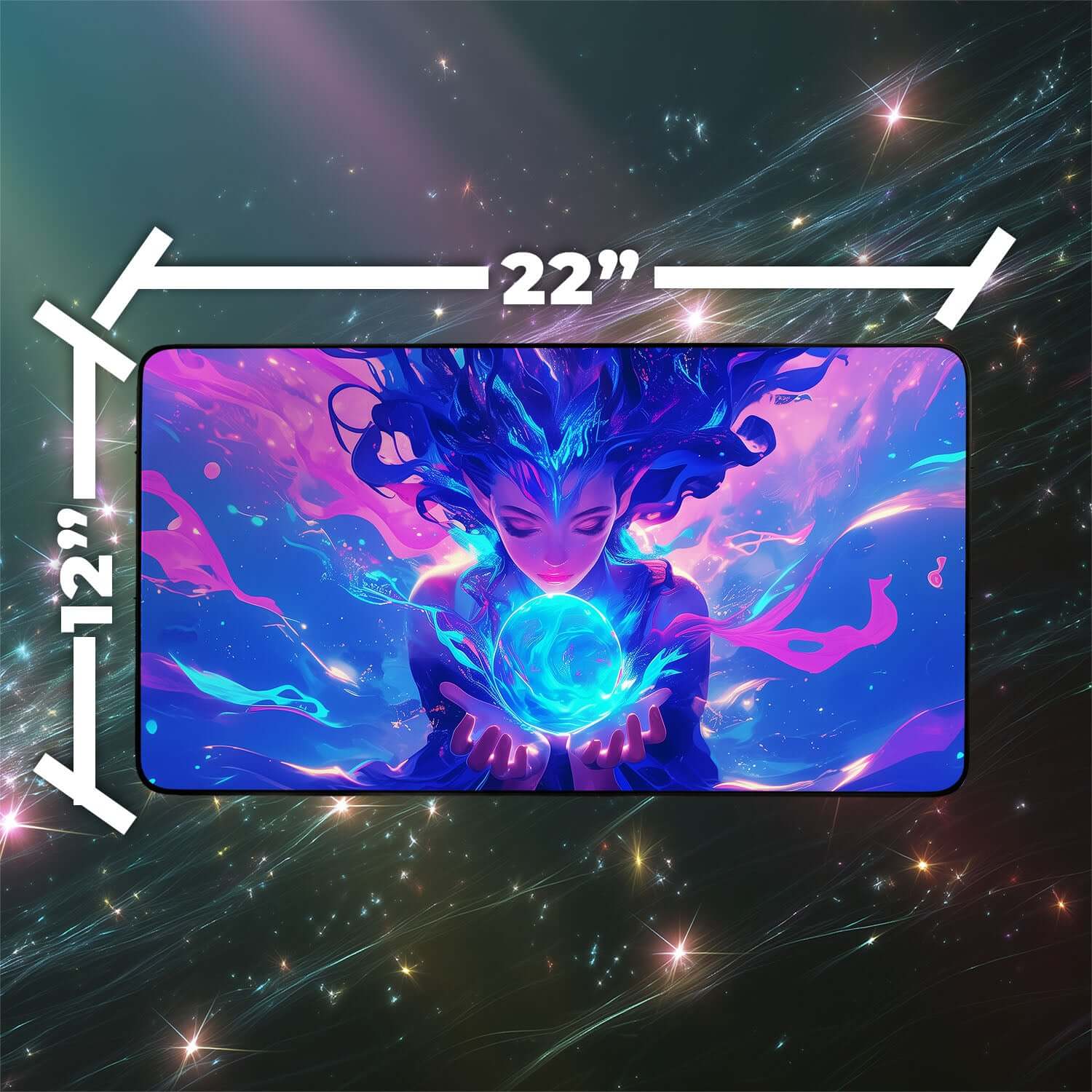 Thassa’s Oracle Playmat | Magic the Gathering Playmat | Mermaid Playmat with Zones Option | 24x14 | 22x12 | 32x16 Sizes