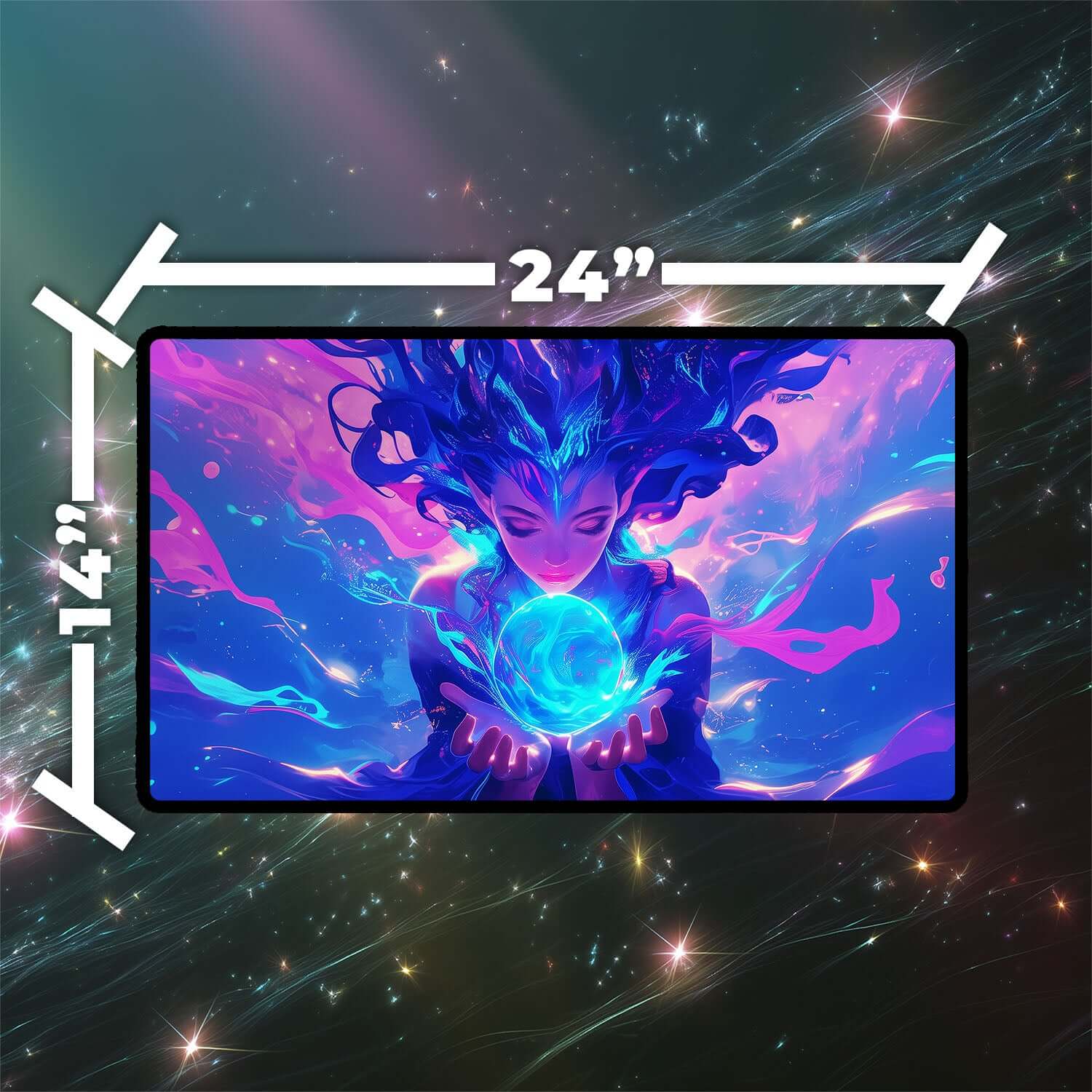 Thassa’s Oracle Playmat | Magic the Gathering Playmat | Mermaid Playmat with Zones Option | 24x14 | 22x12 | 32x16 Sizes