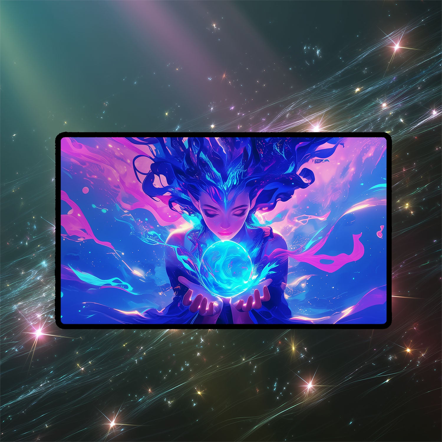 Thassa’s Oracle Playmat | Magic the Gathering Playmat | Mermaid Playmat with Zones Option | 24x14 | 22x12 | 32x16 Sizes
