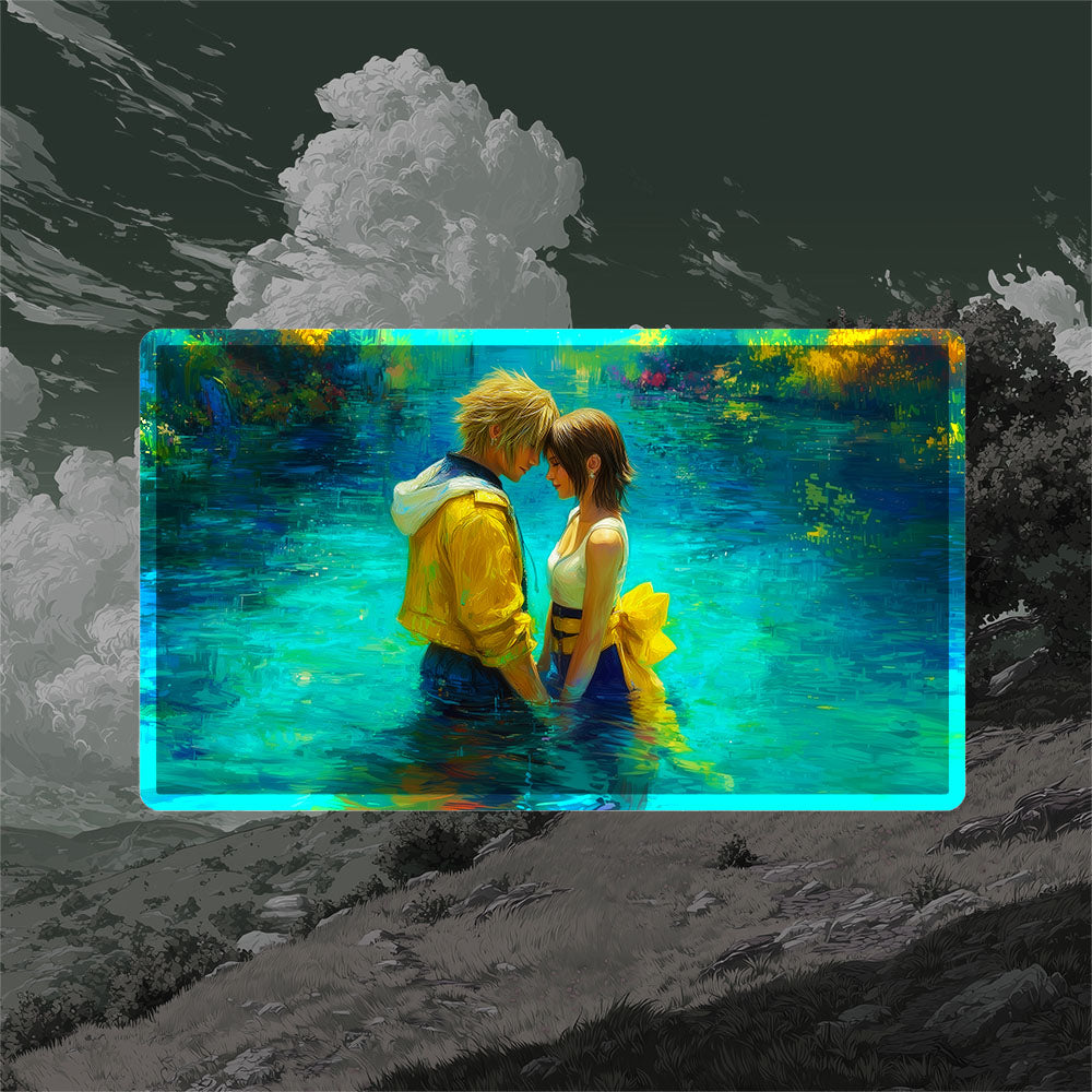 Tidus and Yuna Playmat (Borderless) | Final Fantasy Playmat
