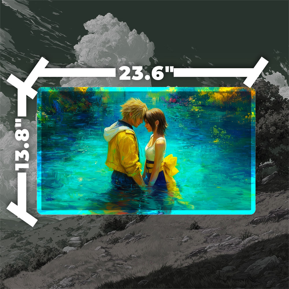 Tidus and Yuna Playmat (Borderless) | Final Fantasy Playmat