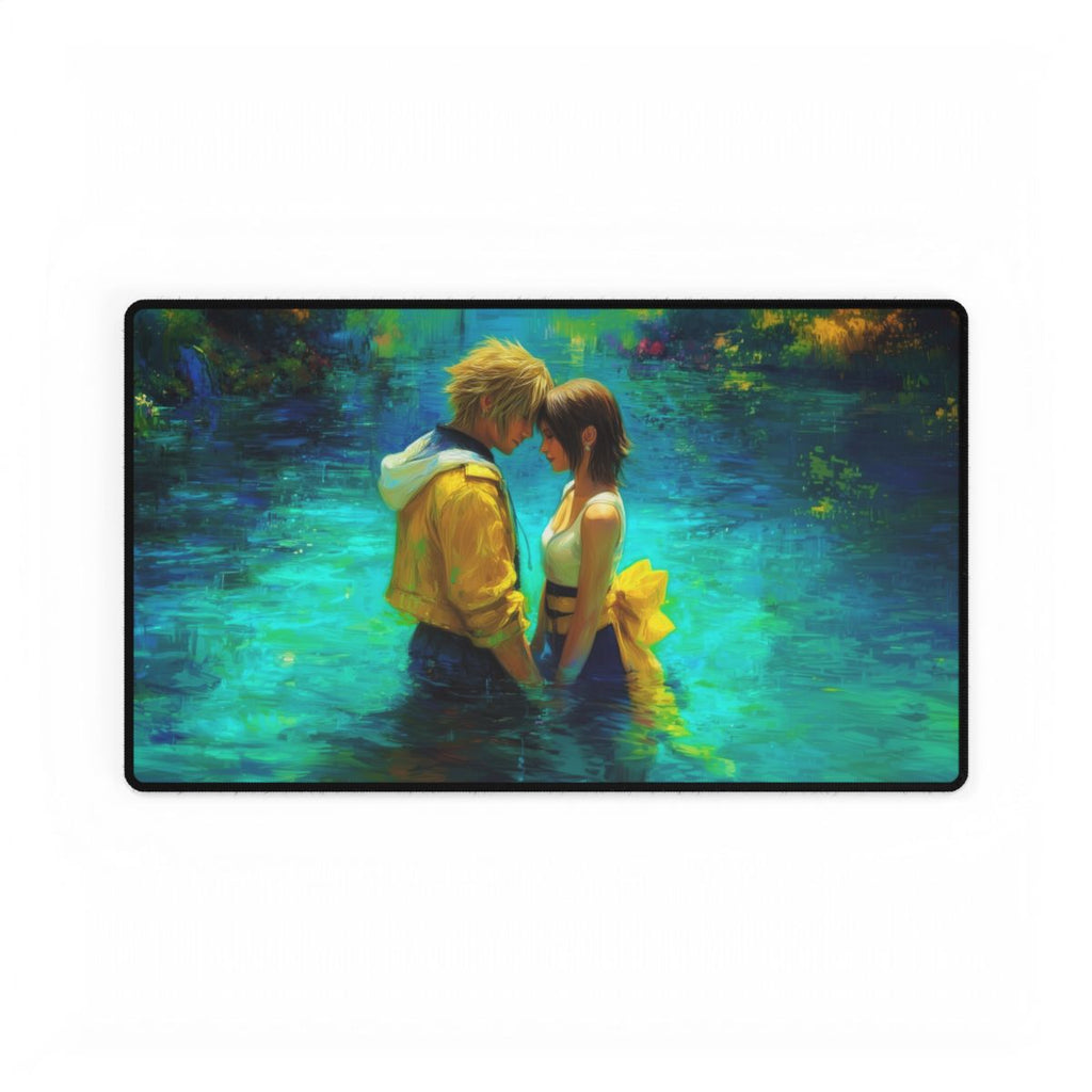 Tidus and Yuna Playmat | Final Fantasy Playmat | Lake Macalania Playmat with Zones Option | 24x14 | 22x12 | 32x16 Sizes