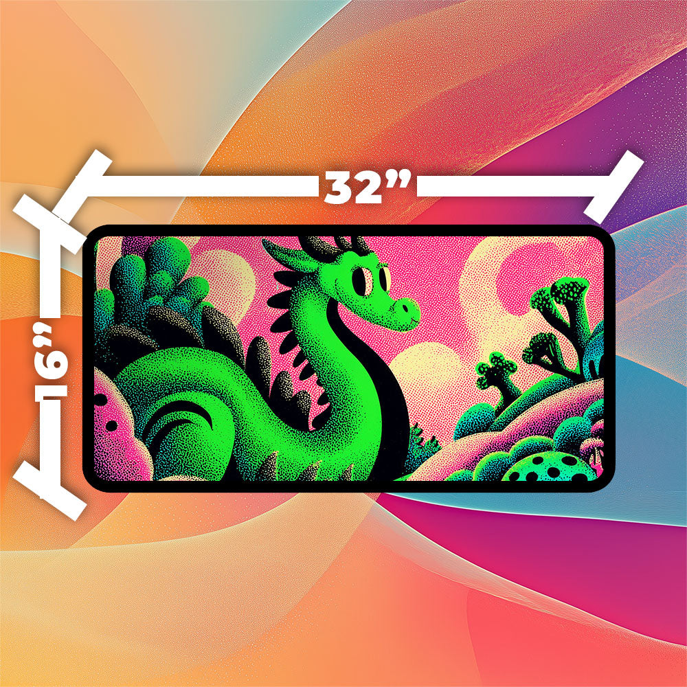 Whimsical Dragon Playmat | Premium TCG Playmat No Zones Option | 24x14 | 32x16