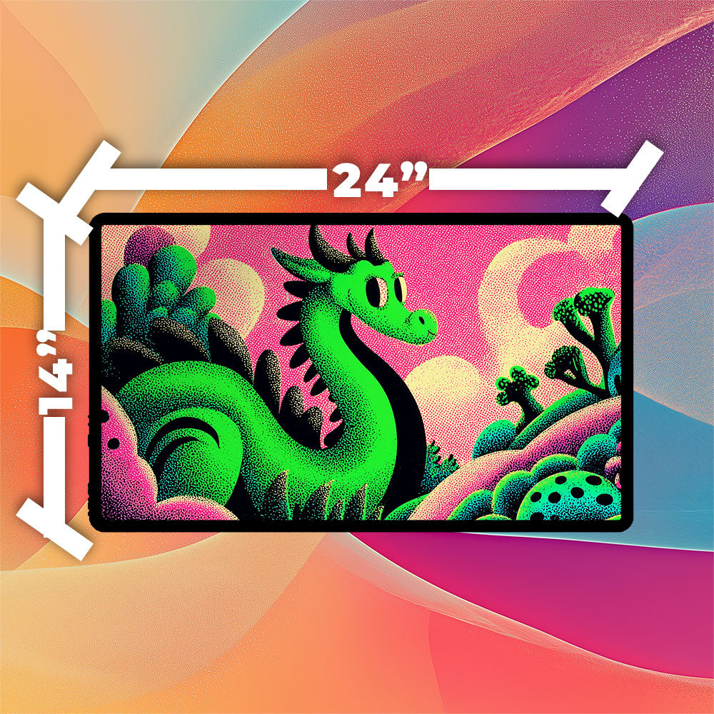 Whimsical Dragon Playmat | Premium TCG Playmat No Zones Option | 24x14 | 32x16