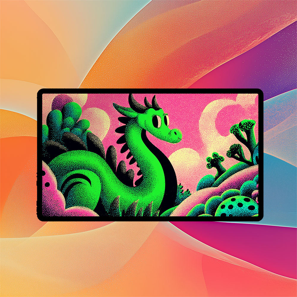 Whimsical Dragon Playmat | Premium TCG Playmat No Zones Option | 24x14 | 32x16